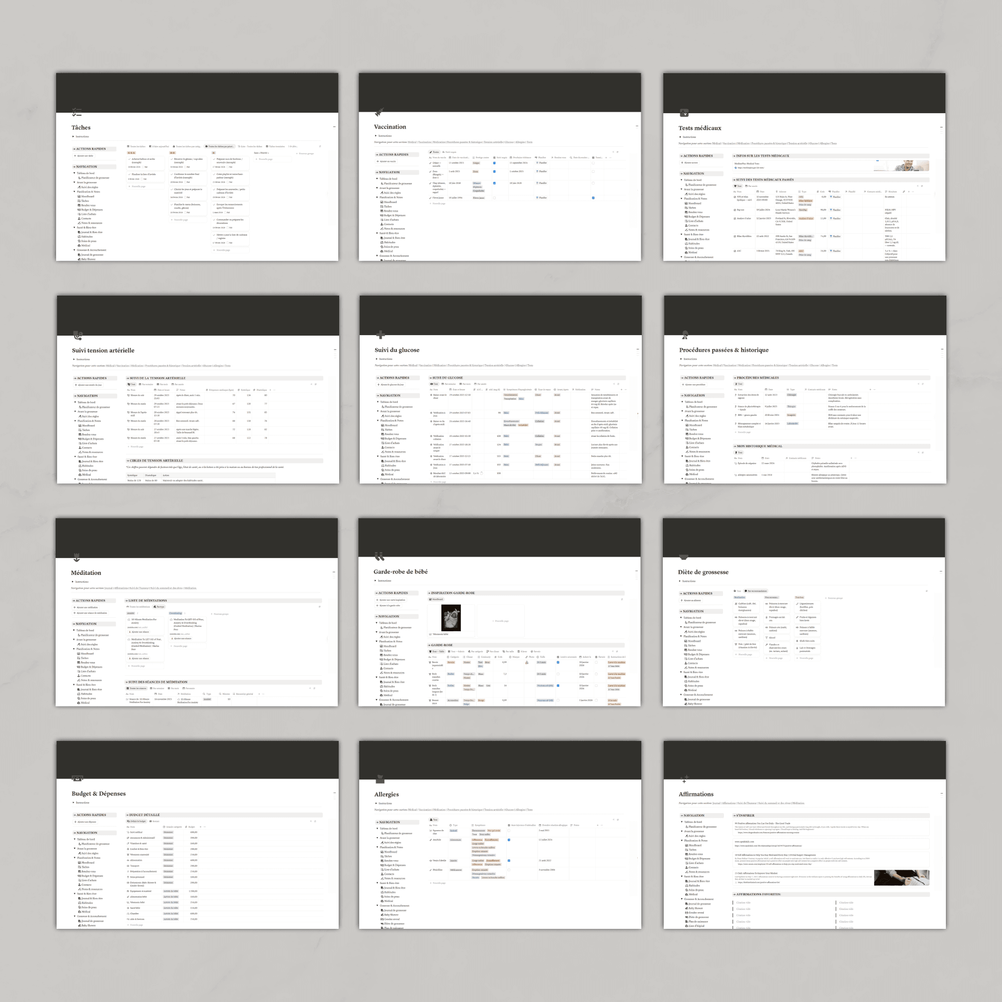 Template Notion — Planificateur de grossesse – Image 11