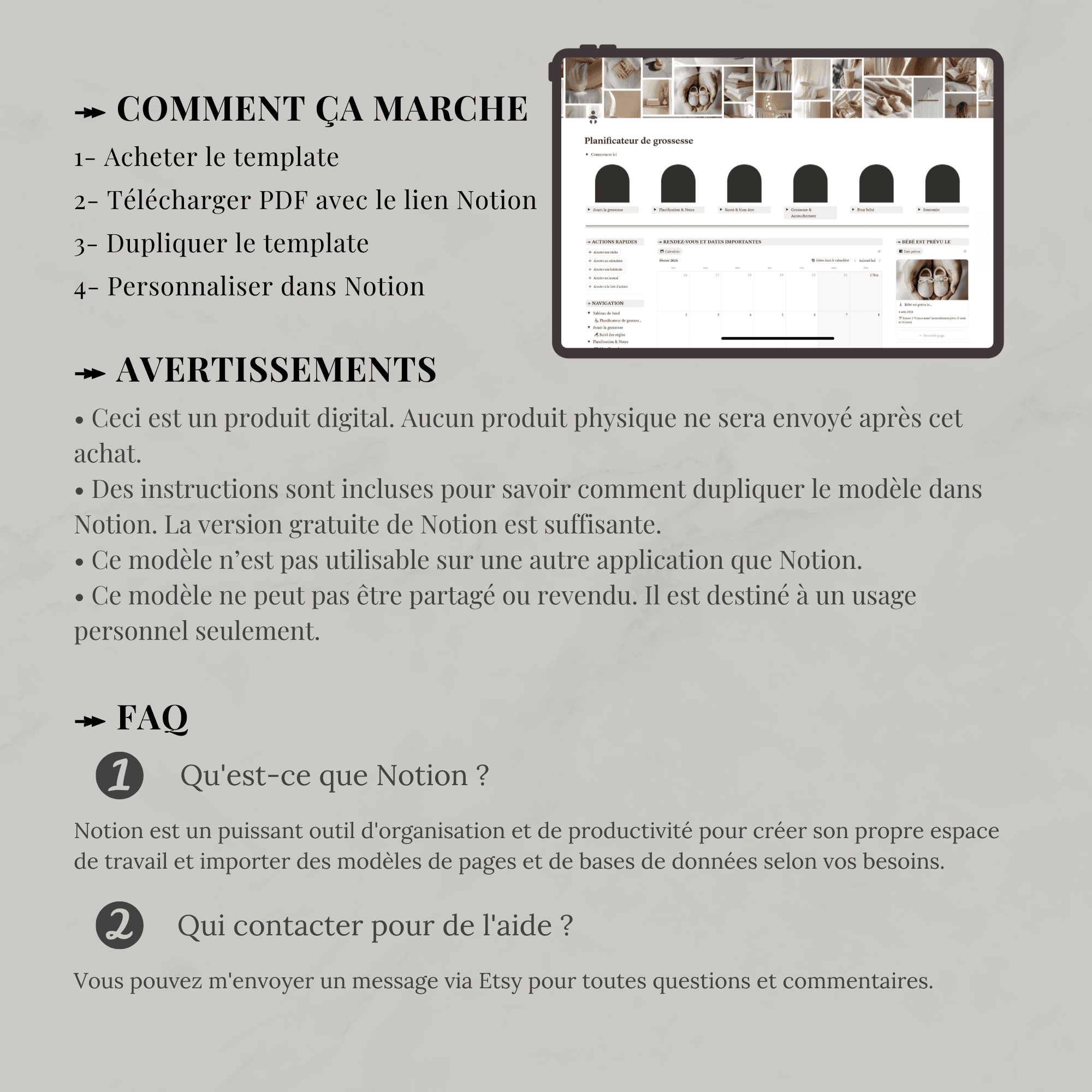 Template Notion — Planificateur de grossesse – Image 12