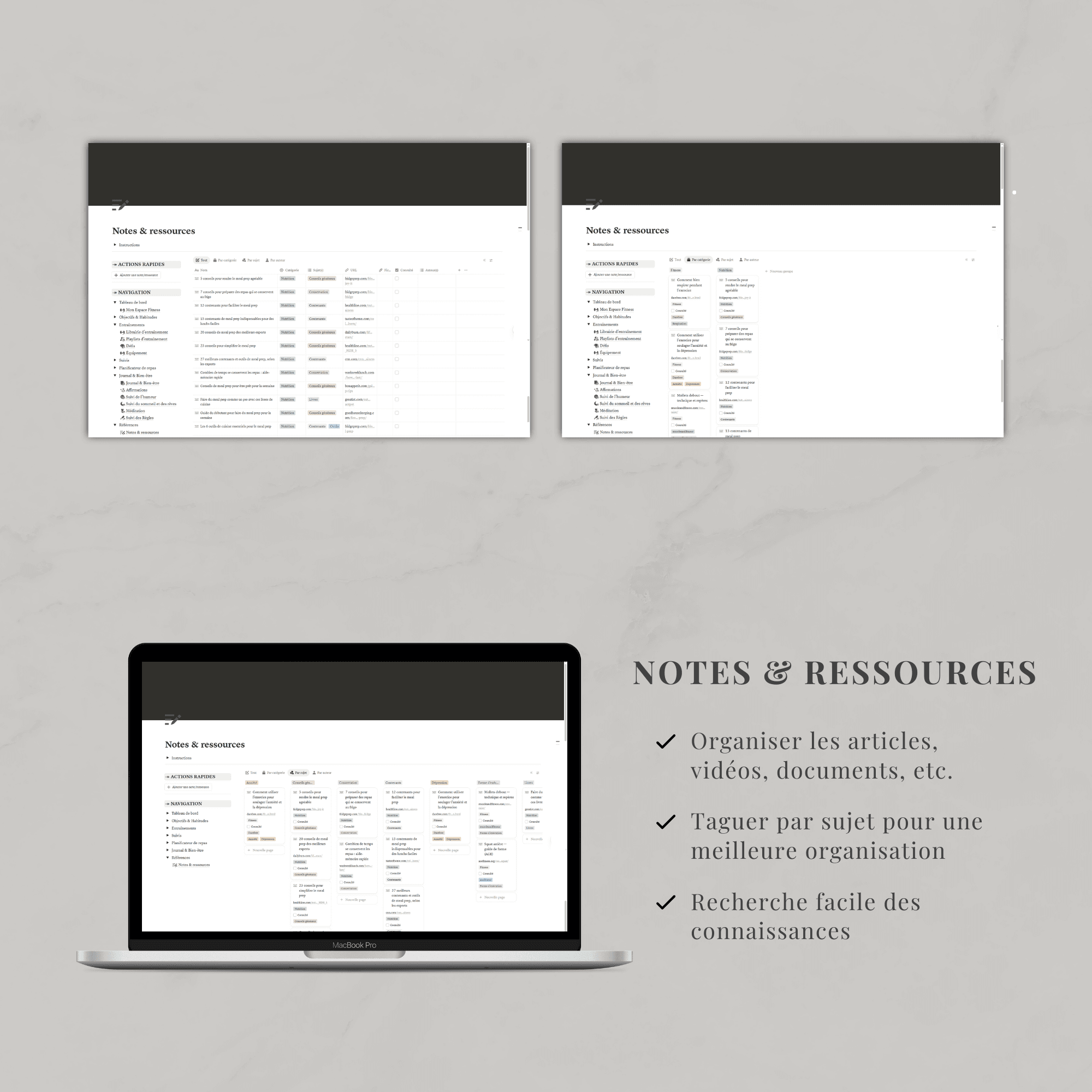 Template Notion — Planificateur Fitness – Image 12