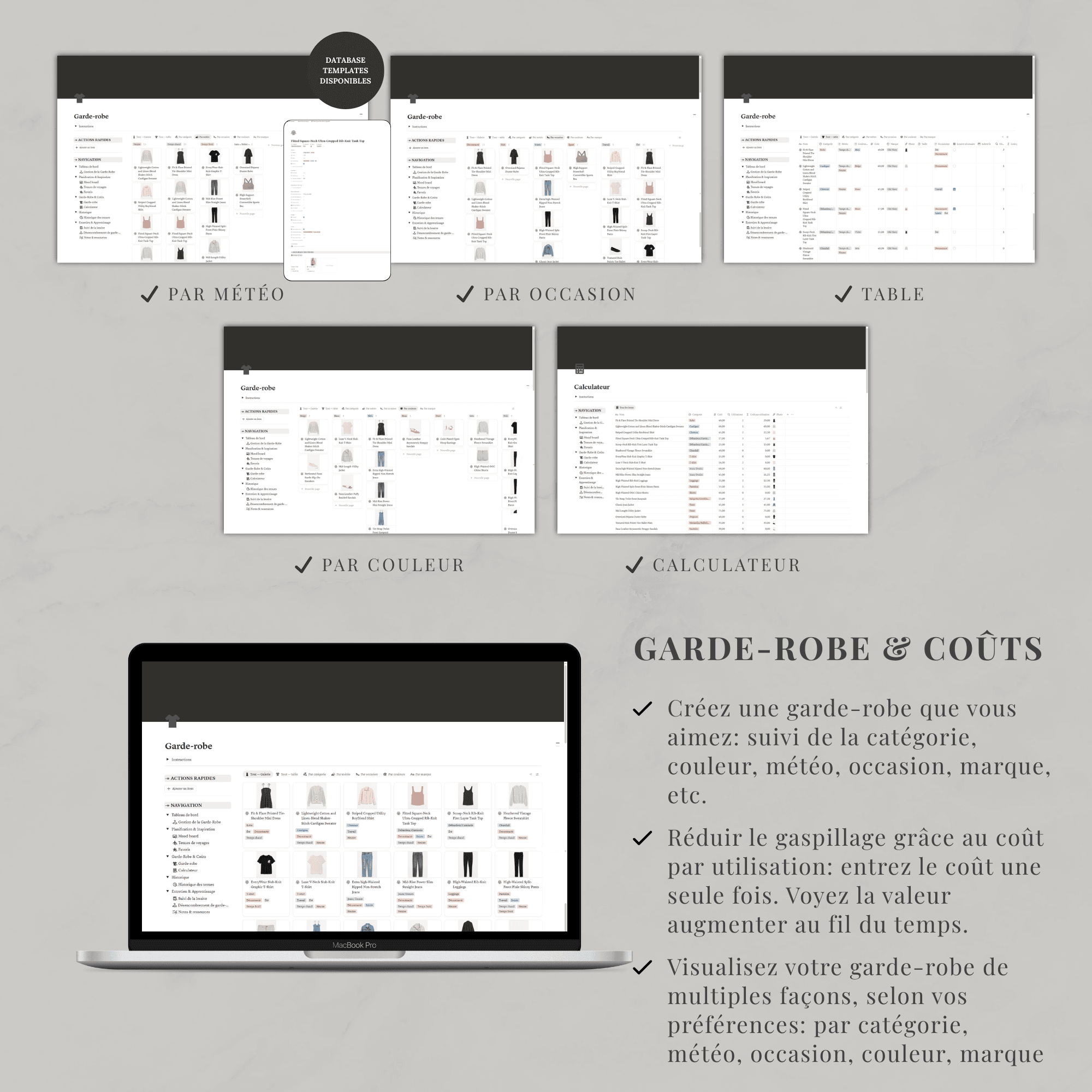 Template Notion — Gestion de la Garde-robe – Image 5