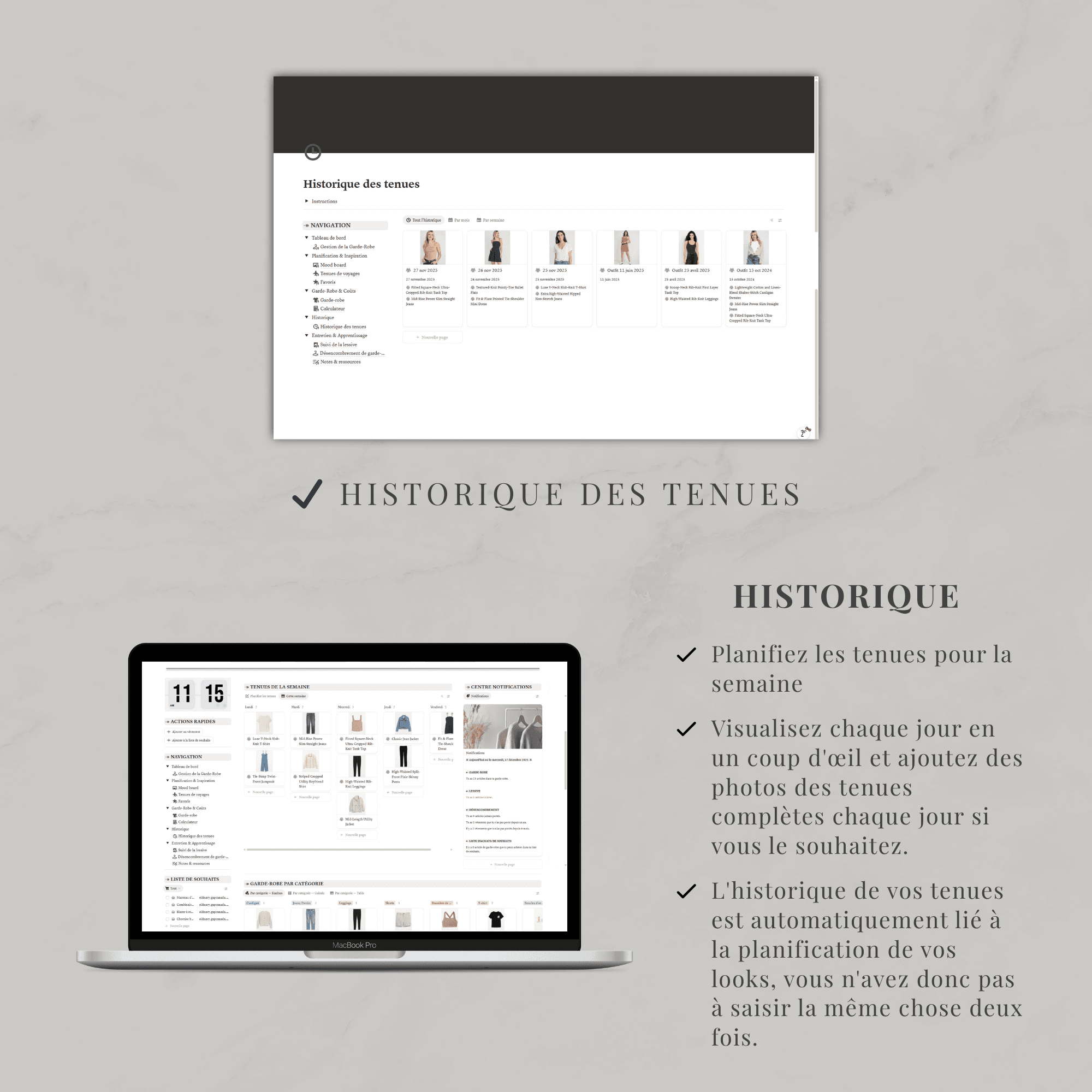 Template Notion — Gestion de la Garde-robe – Image 6