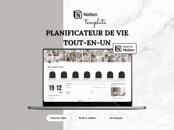 Template Notion — Planificateur de Vie