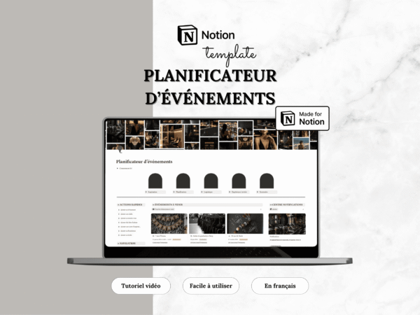 Template Notion — Planificateur d'événements