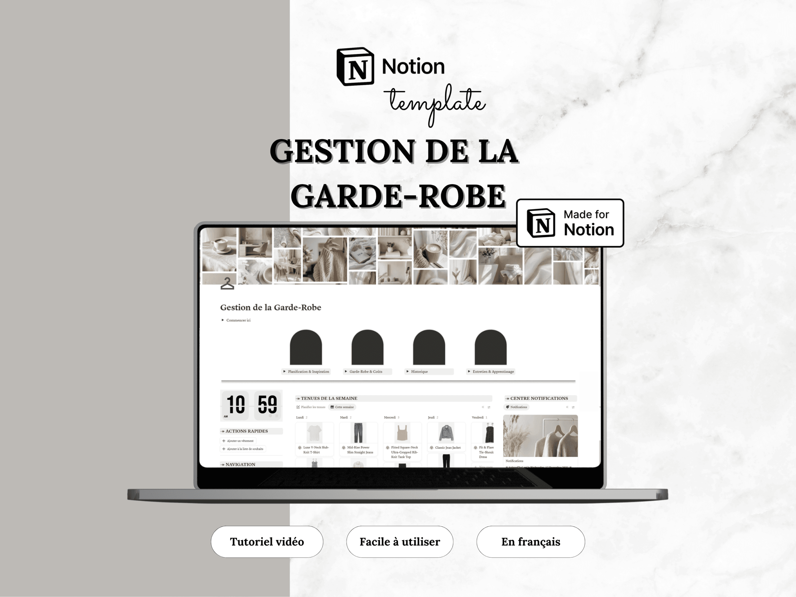 Template Notion — Gestion de la Garde-robe