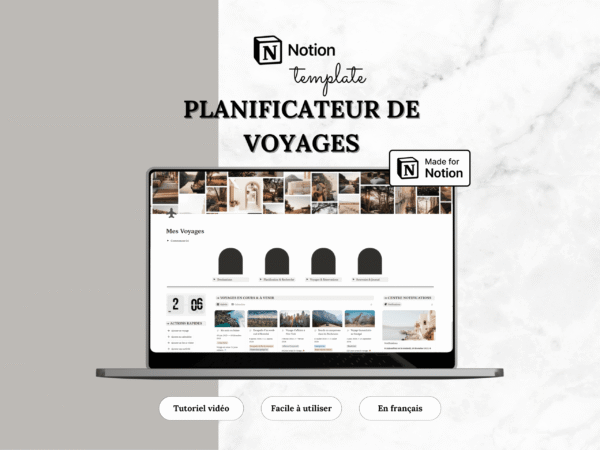 Template Notion — Planificateur de voyages