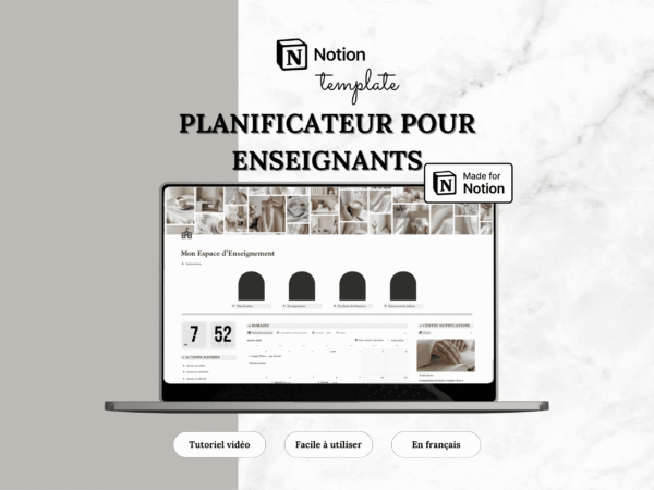 Template Notion — Planificateur pour Enseignants