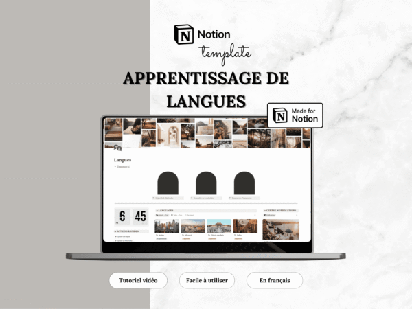 Template Notion — Apprentissage de Langues