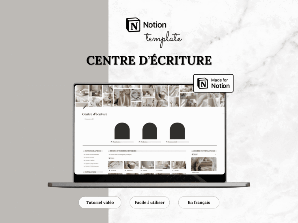 Template Notion pour auteurs — Centre d'écriture