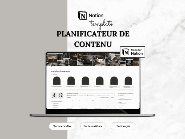 Template Notion — Planificateur de contenu