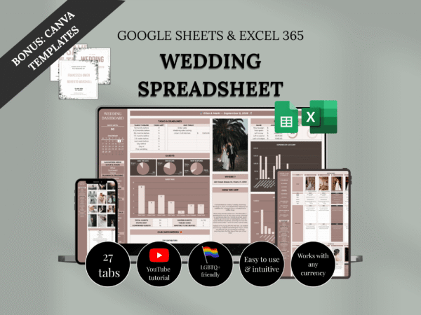 Wedding planner — Spreadsheet