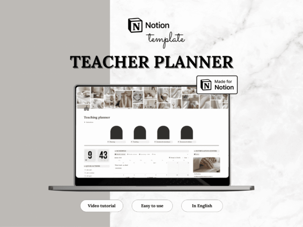 Notion template — Teacher planner