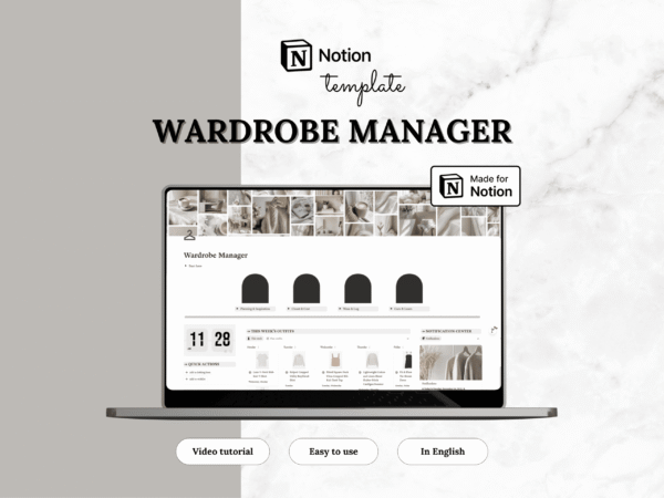 Notion template — Wardrobe Manager