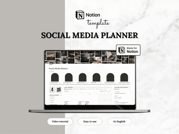 Notion template — Social media planner