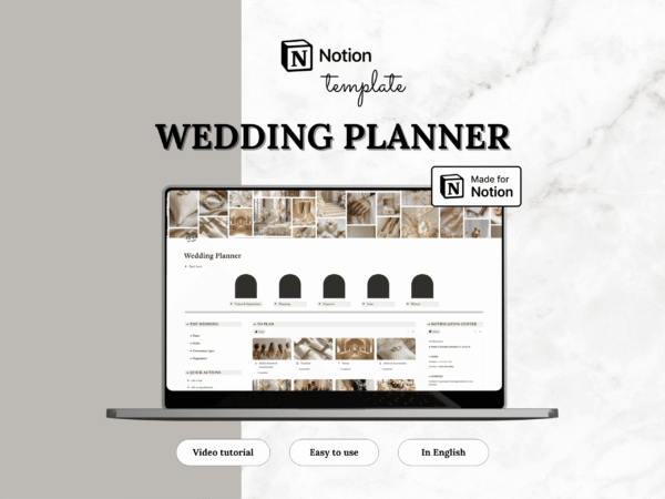 Notion template — Wedding planner